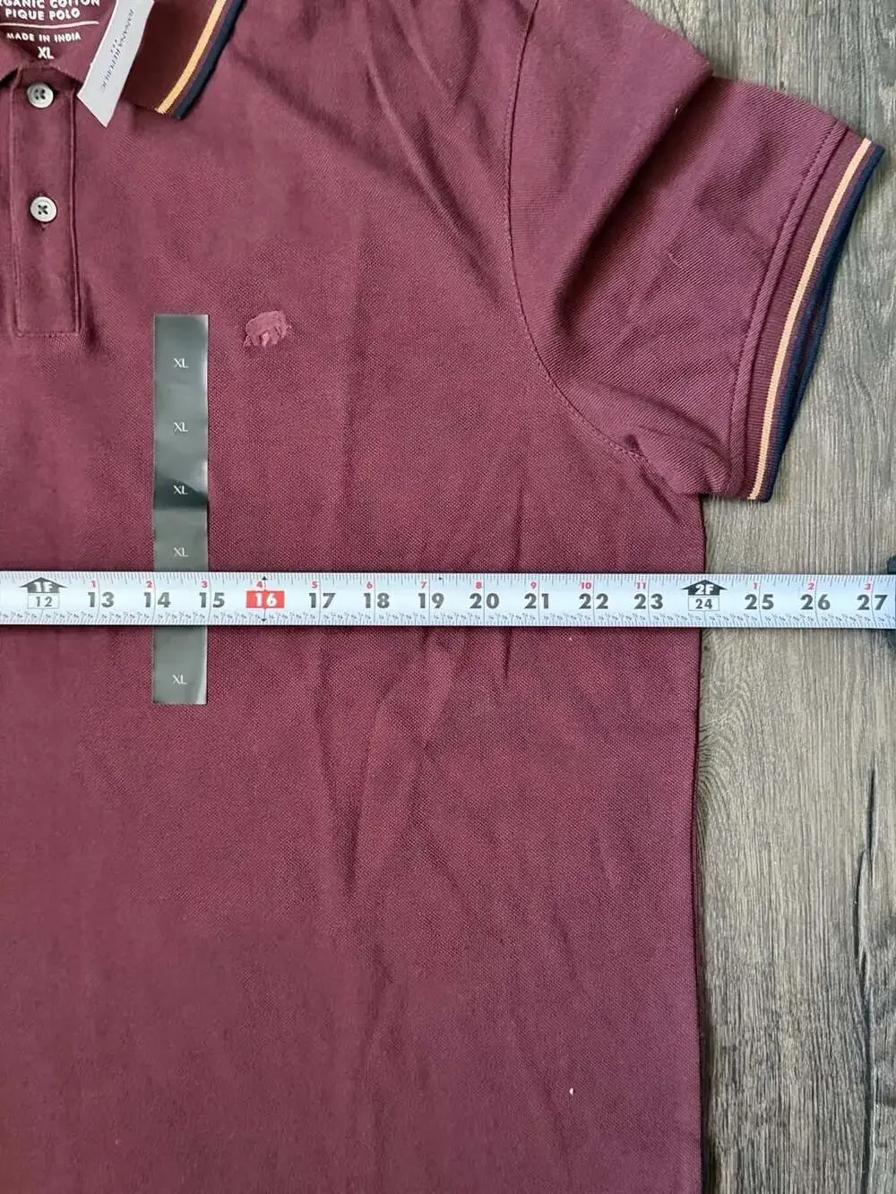 Banana Republic Organic Cotton Pique Polo Shirt in Burgundy
